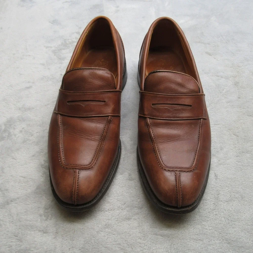 Allen Edmonds Randolph‎ Dress Shoes Mens 10 Brown Leather Penny Loafers USA Made